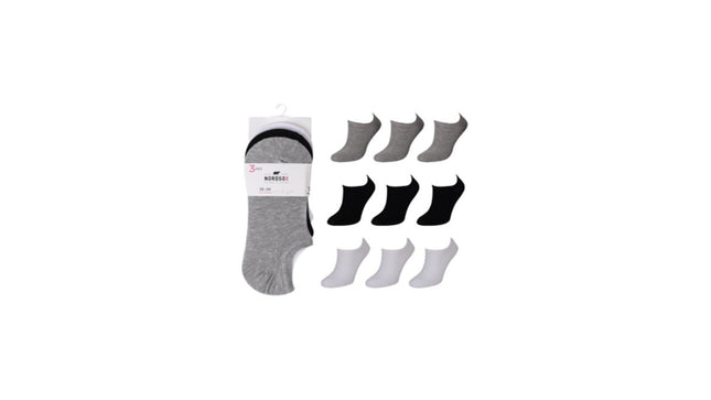 მამაკაცის NO-Show Socks 3 შეკვრა