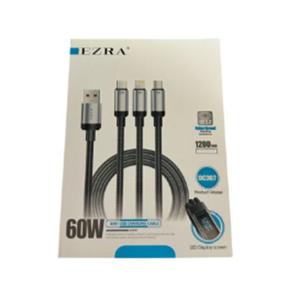 USB კაბელი სამი გადამყვანით