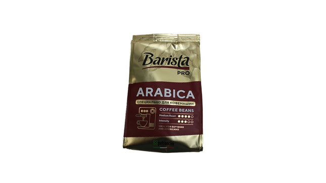 ნატურალური ყავა. შემწვარი. ლობიო "Barista PRO Arabica" 230 გ * 10 ცალი.